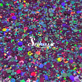 Diva Holographic Chunky Glitter - Purple Glitter